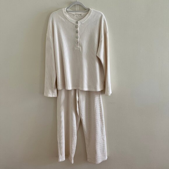 Electric & Rose Kate Sweatshirt and Tanner Pant Thermal Set Ivory - Picture 4 of 9